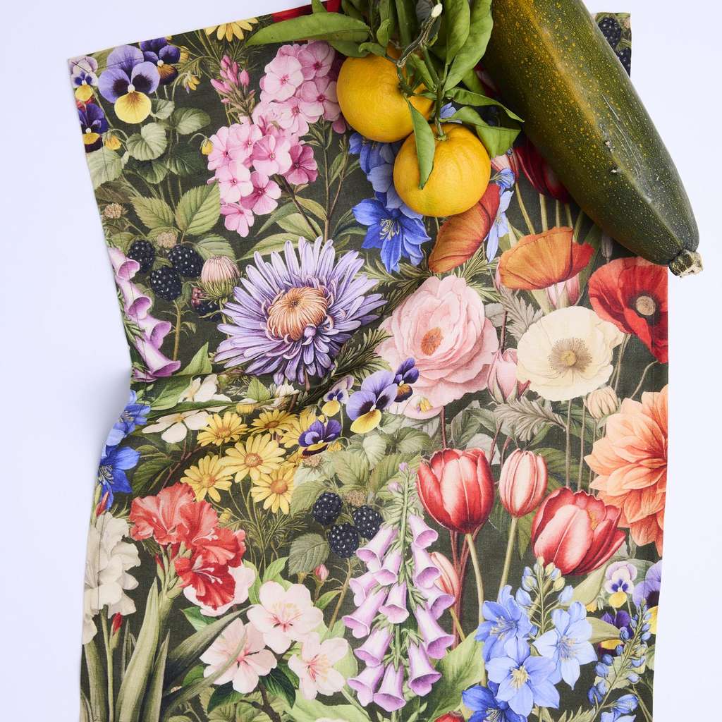 Kip & Co | Cottage Garden Eden Tea Towel - Cove. Beach Essentials