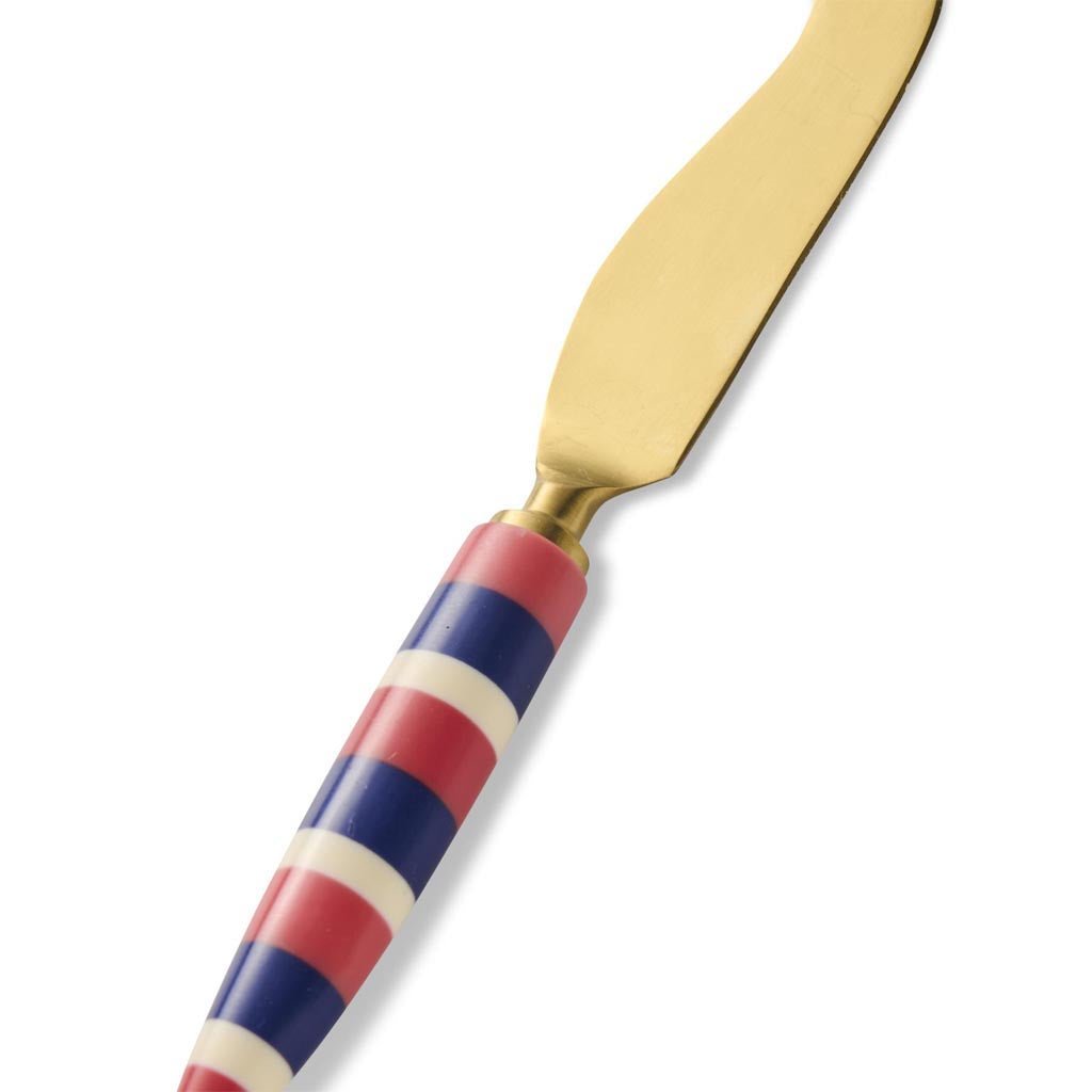 Kip & Co | Crete Stripe Brasserie Cheese Knife - Cove. Beach Essentials