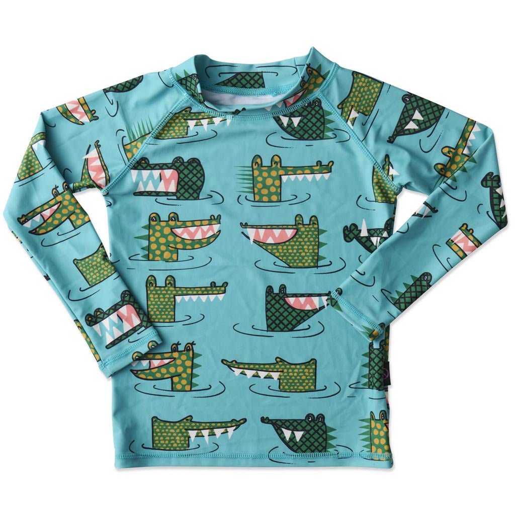 Kip & Co | Crocodile Rock Green Rash Vest - Cove. Beach Essentials