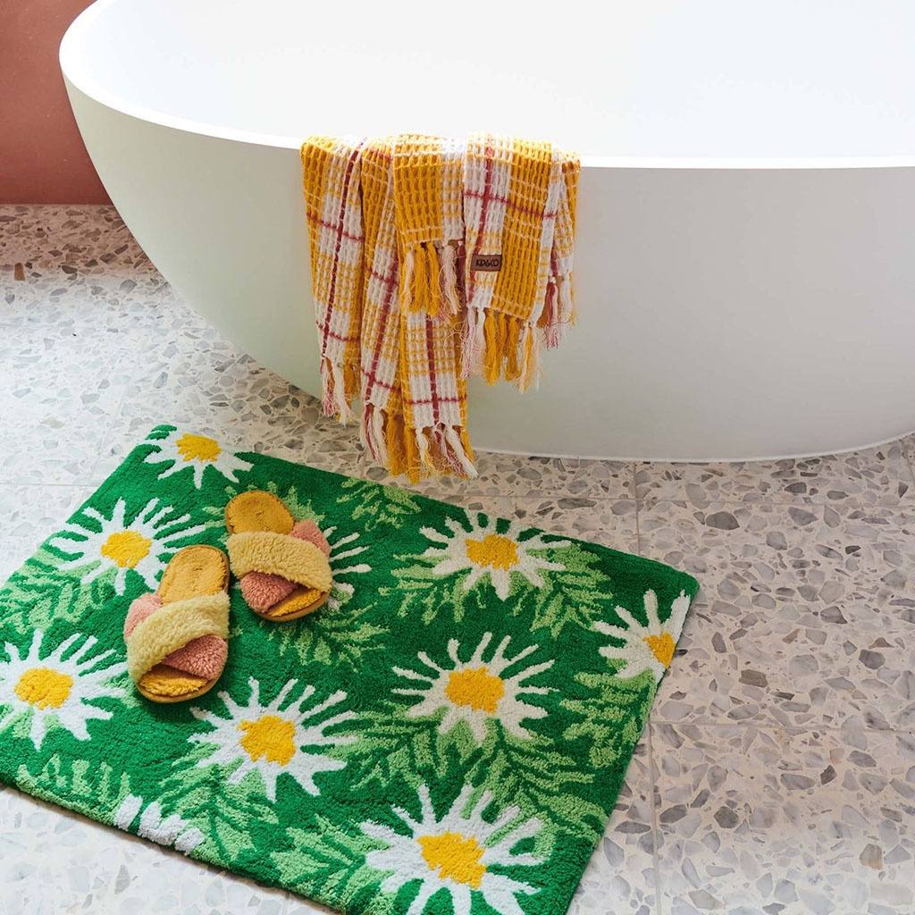 Kip & Co Daisy Garden Bath Mat - Cove. Beach Essentials
