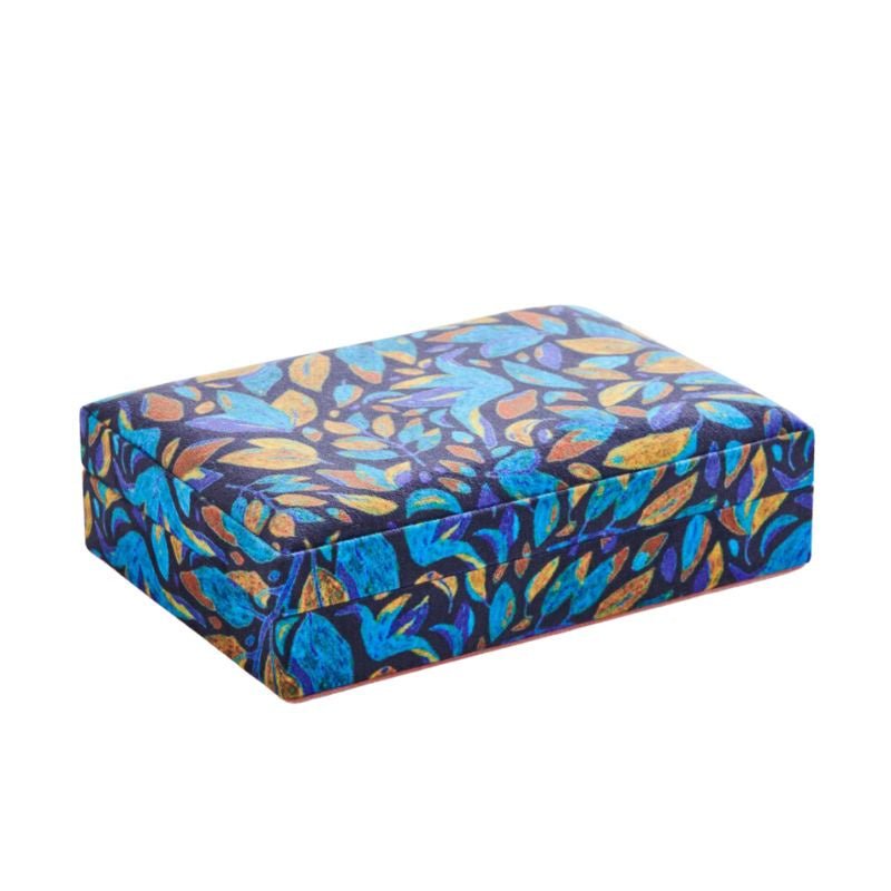 Kip & Co | Fallen Leaves Velvet Jewellery Box Small - Cove. Beach Essentials