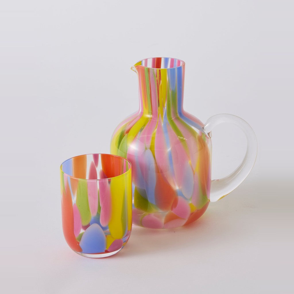 Kip & Co Festiva Carafe & Glass on a kitchen bench