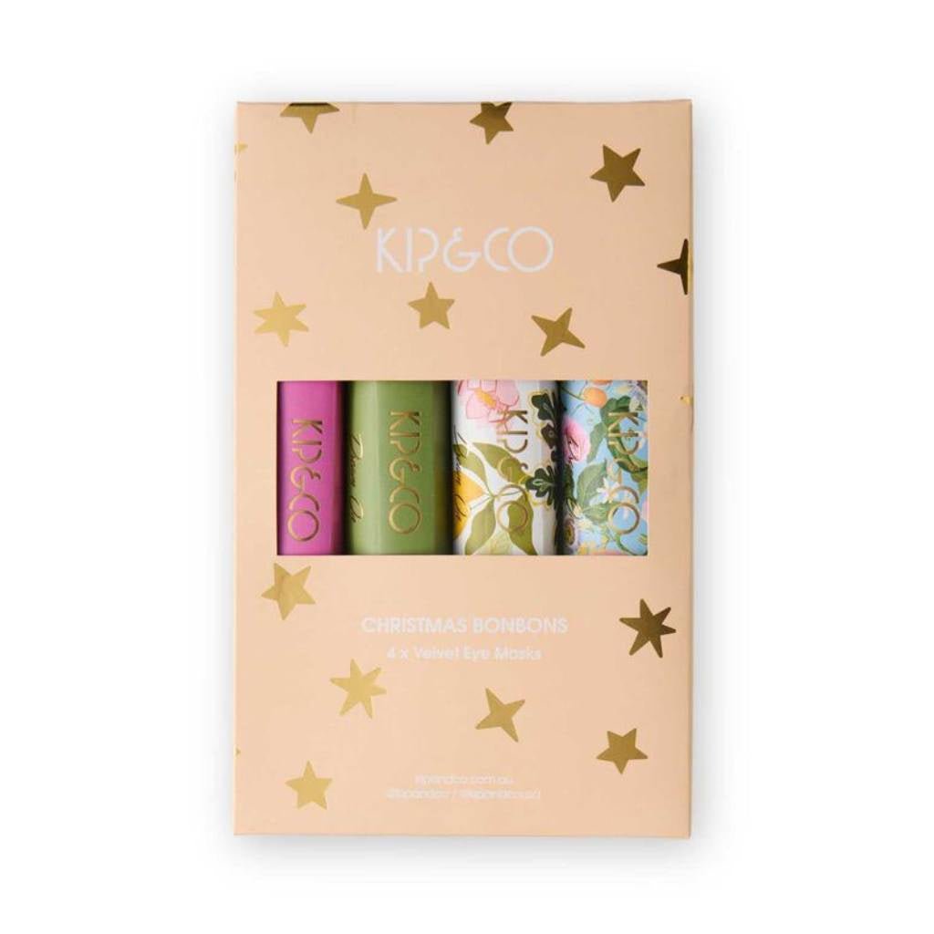 Kip &amp; Co | Festive Cheer Velvet Bon Bon Eye Mask 4P Set - Cove. Beach Essentials