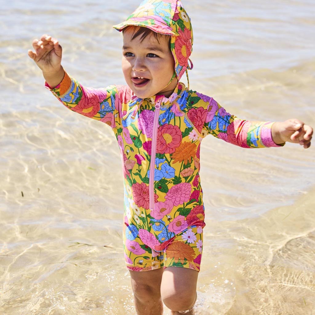 Kip & Co | Follow The Sun Yellow Baby Swim Hat - Cove. Beach Essentials