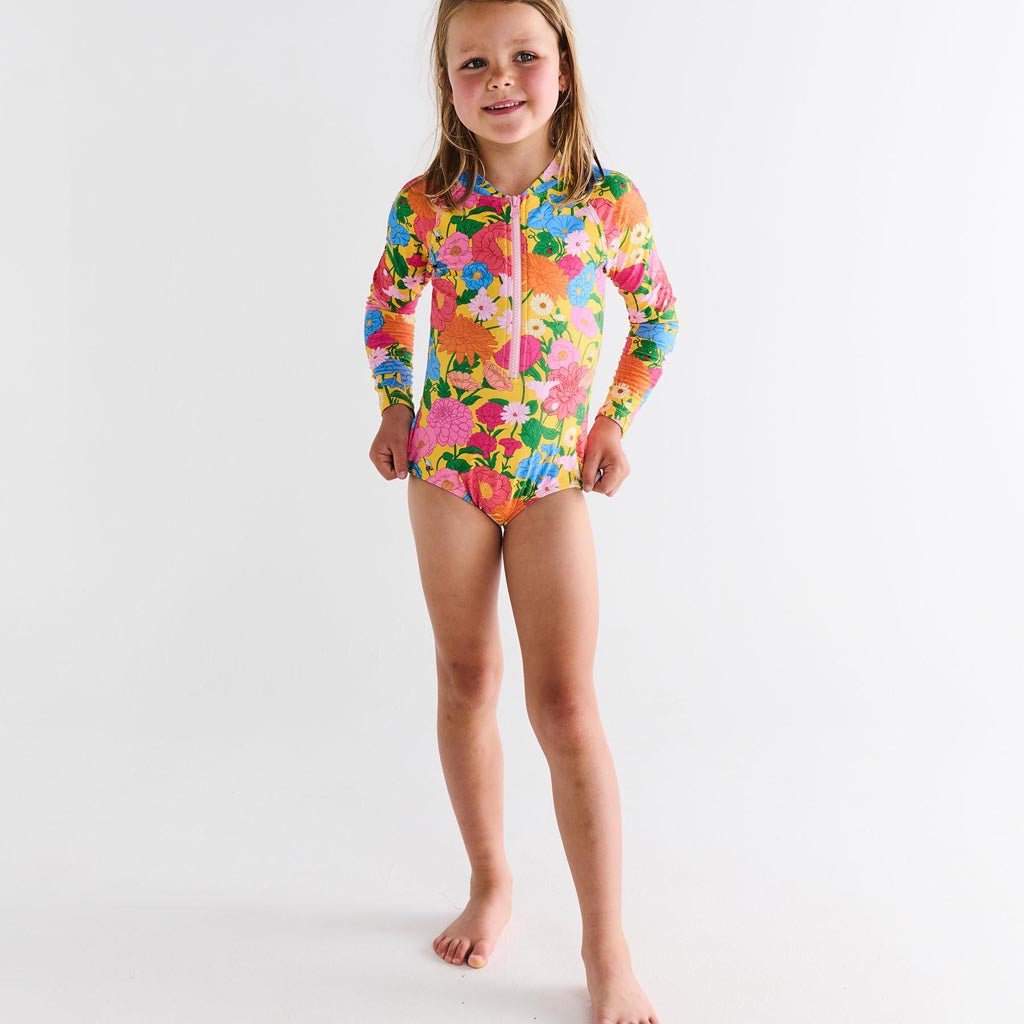 Kip & Co | Follow The Sun Yellow Long Sleeve Bathers - Cove. Beach Essentials
