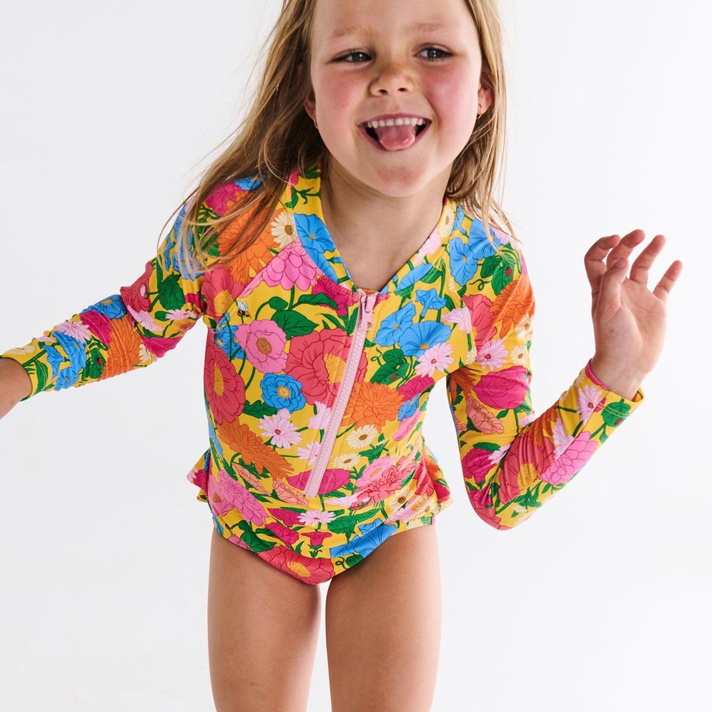 Kip & Co | Follow The Sun Yellow Long Sleeve Bathers - Cove. Beach Essentials