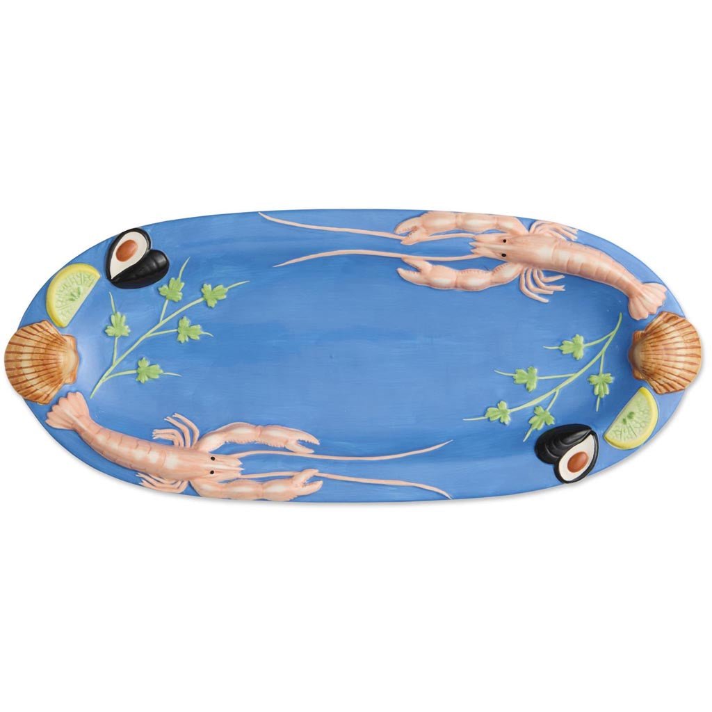 Kip & Co | Fruits De Mer Oval Platter Large - Cove. Beach Essentials
