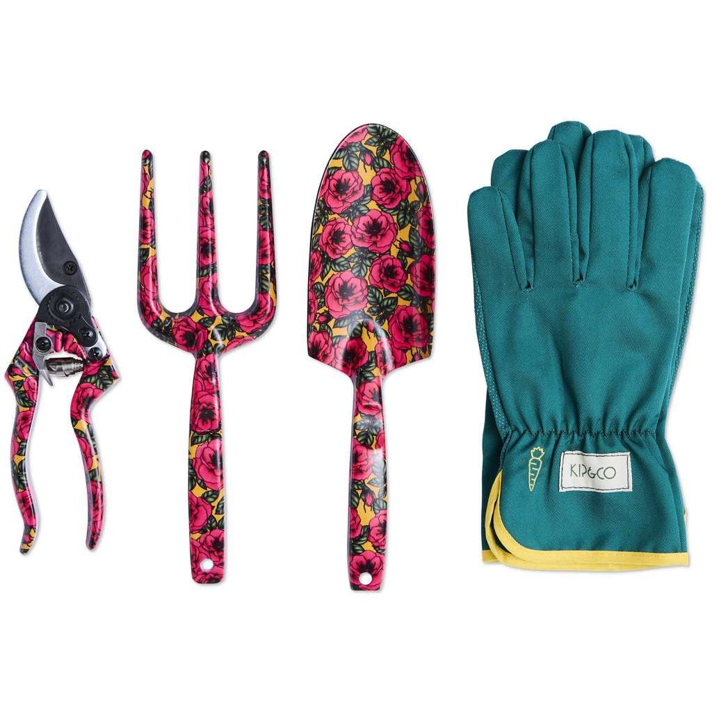 Kip &amp; Co | Golden Peony Garden Tools and Gloves Set - Cove. Beach Essentials