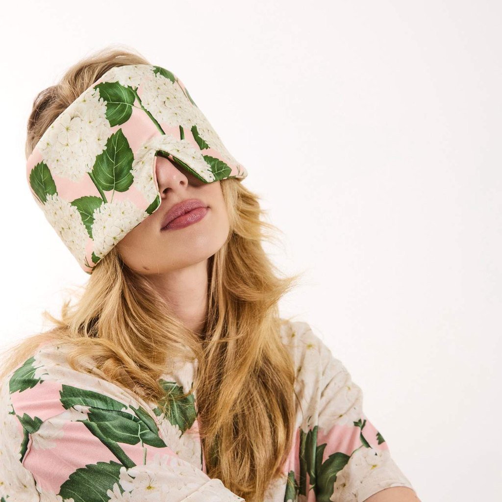 Kip & Co | Hydrangea Pink Block Out Silk Eye Mask - Cove. Beach Essentials