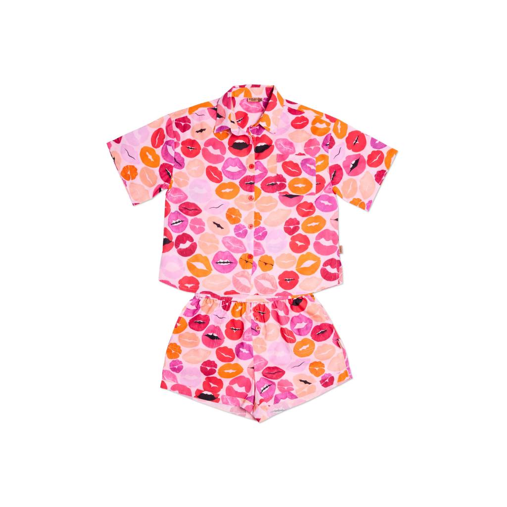 Kip & Co Kiss Me Organic Cotton Pyjama Set - Cove. Beach Essentials