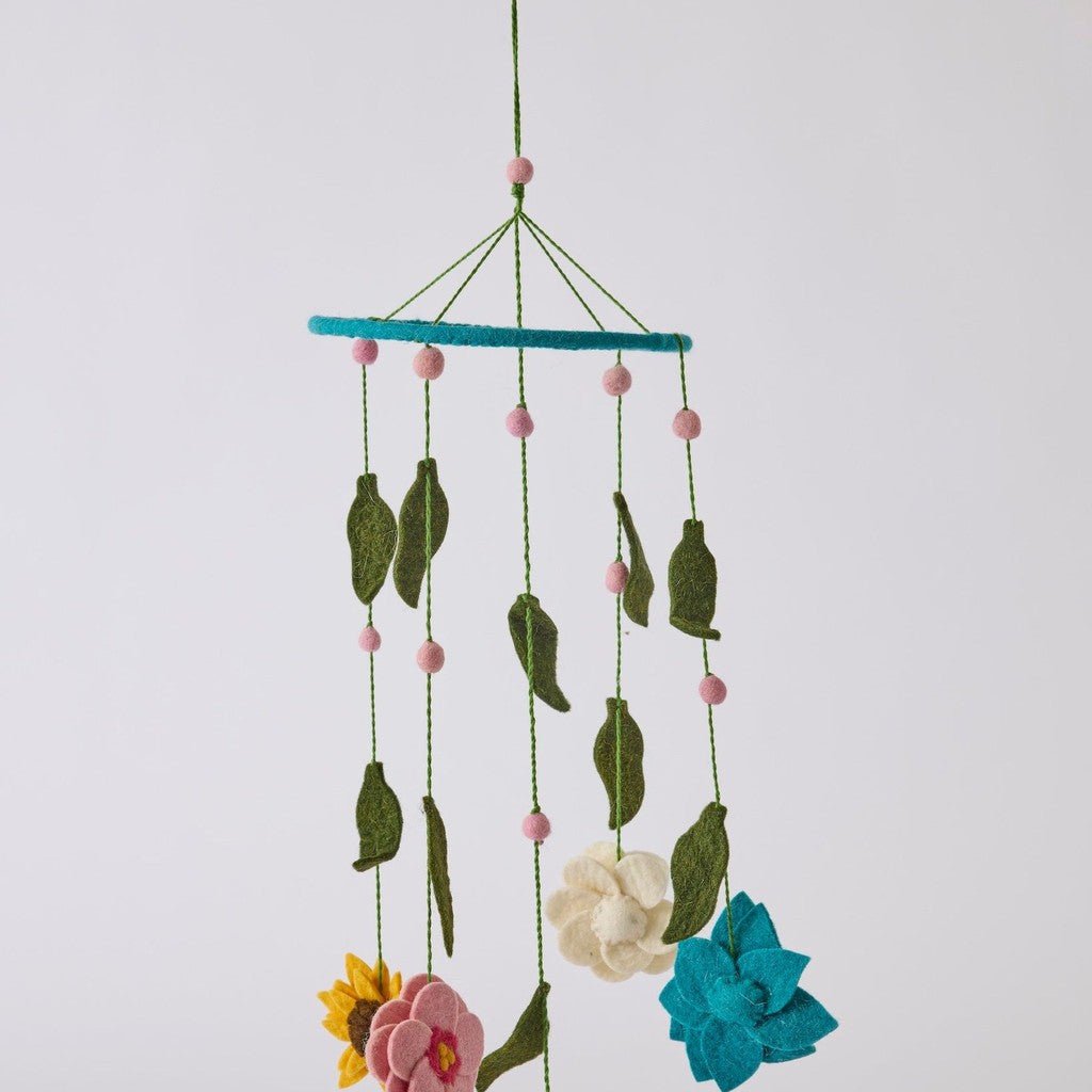 Kip & Co | Little Flowers Felted Wool Mobile - Cove. Beach Essentials