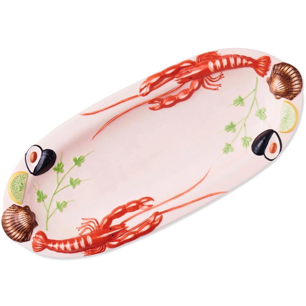 Kip &amp; Co | Lobster Bisque Oval Platter Large - Cove. Beach Essentials