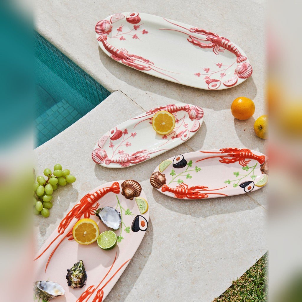 Kip & Co | Lobster Bisque Oval Platter Small - Cove. Beach Essentials