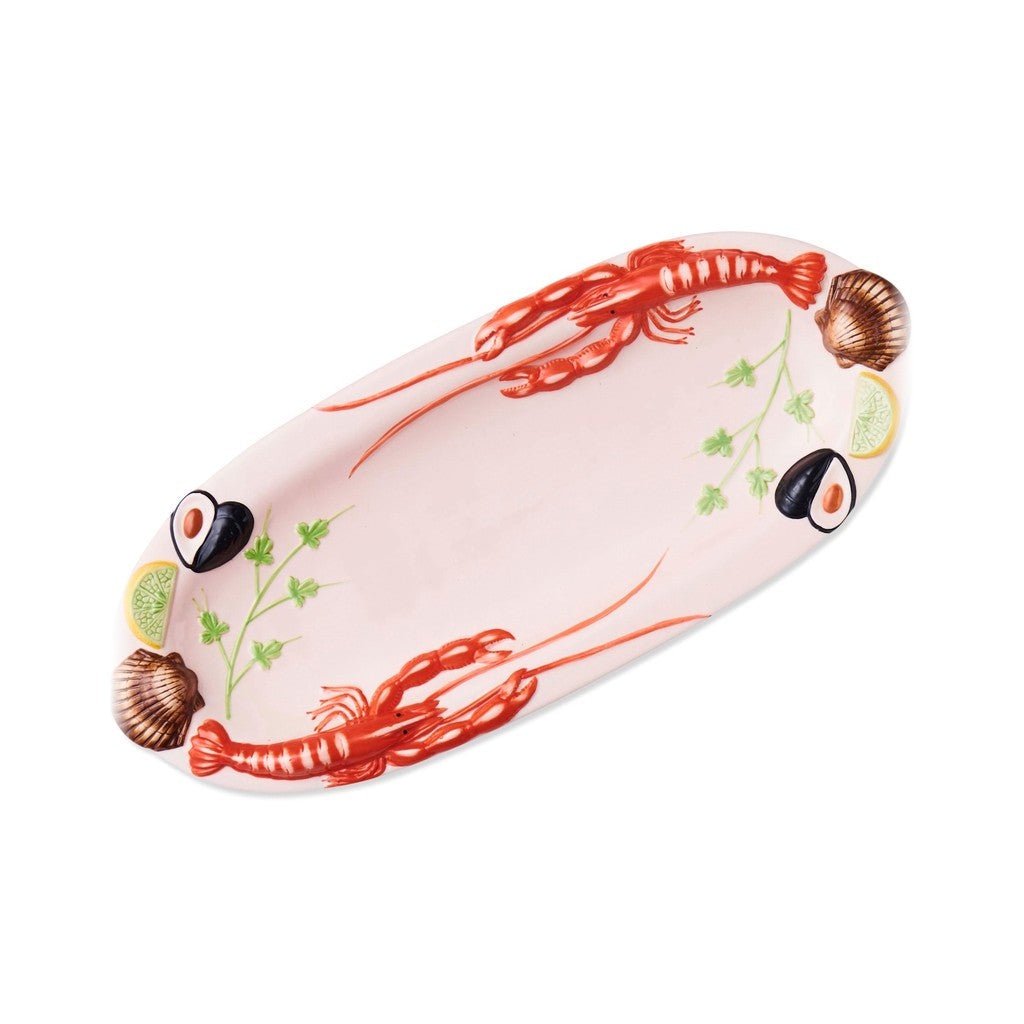 Kip & Co | Lobster Bisque Oval Platter Small - Cove. Beach Essentials