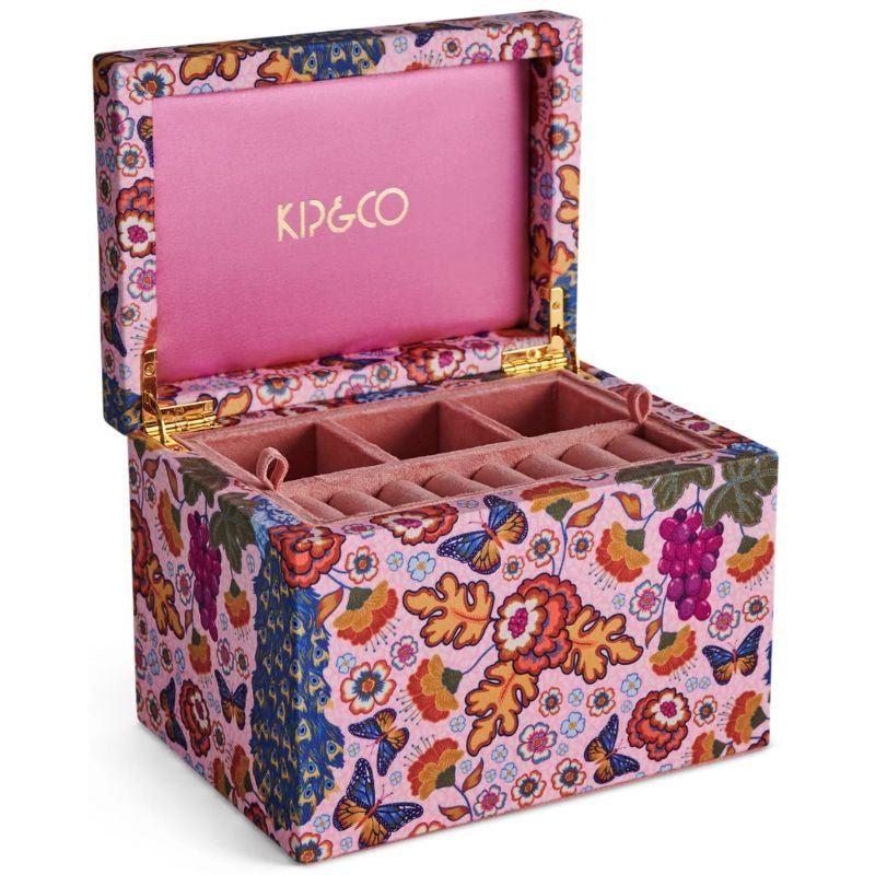 Kip & Co | Lyon Velvet Jewellery Box Large - Cove. Beach Essentials