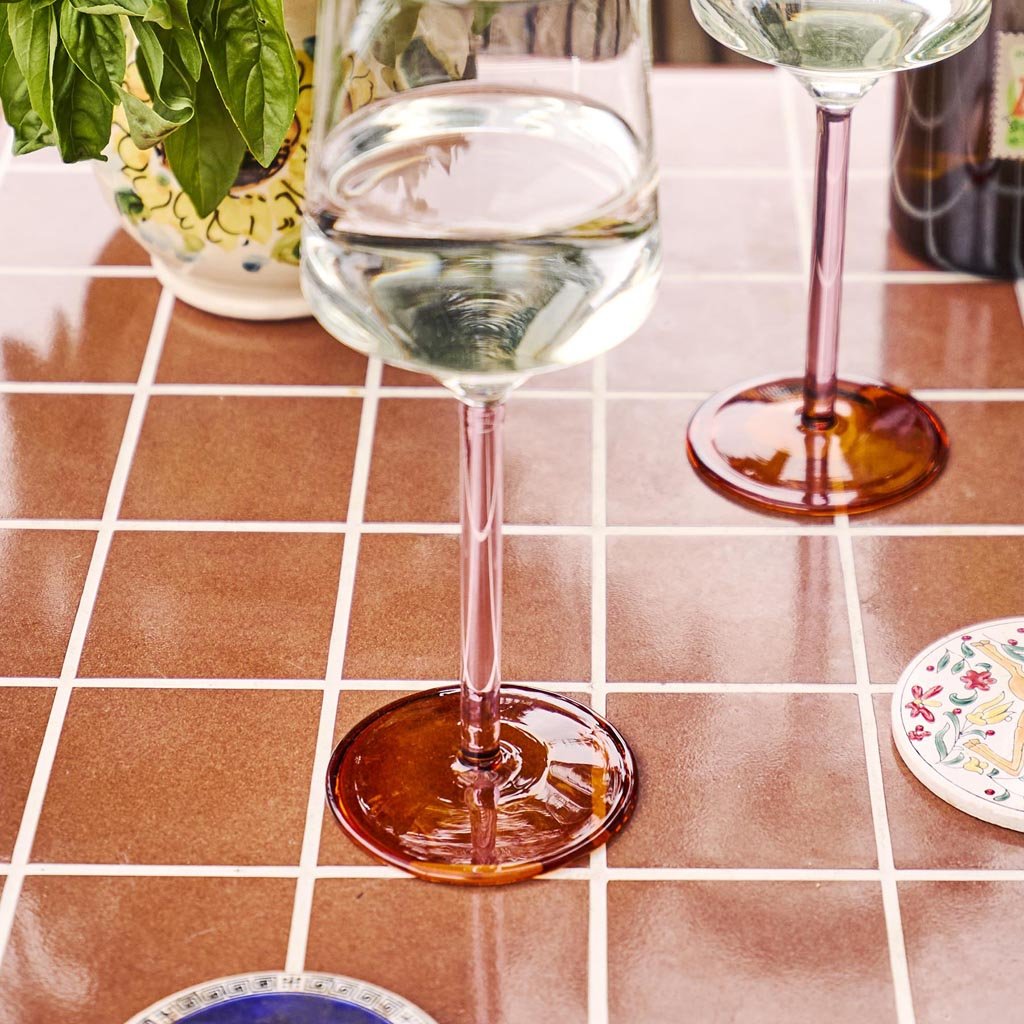 Kip & Co | Marshmallow and Marmalade Vino Glass 2P Set - Cove. Beach Essentials