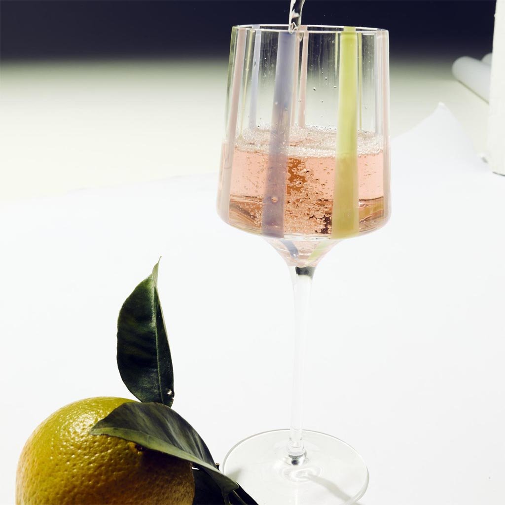 Kip & Co | Neptune Stripe Wine Glass Set - Cove. Beach Essentials