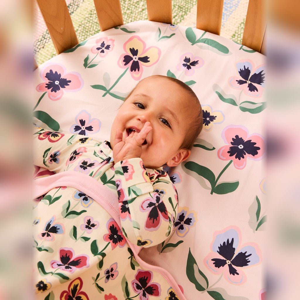 Kip & Co | Pretty Pansy Organic Cotton Snuggle Blanket - Cove. Beach Essentials