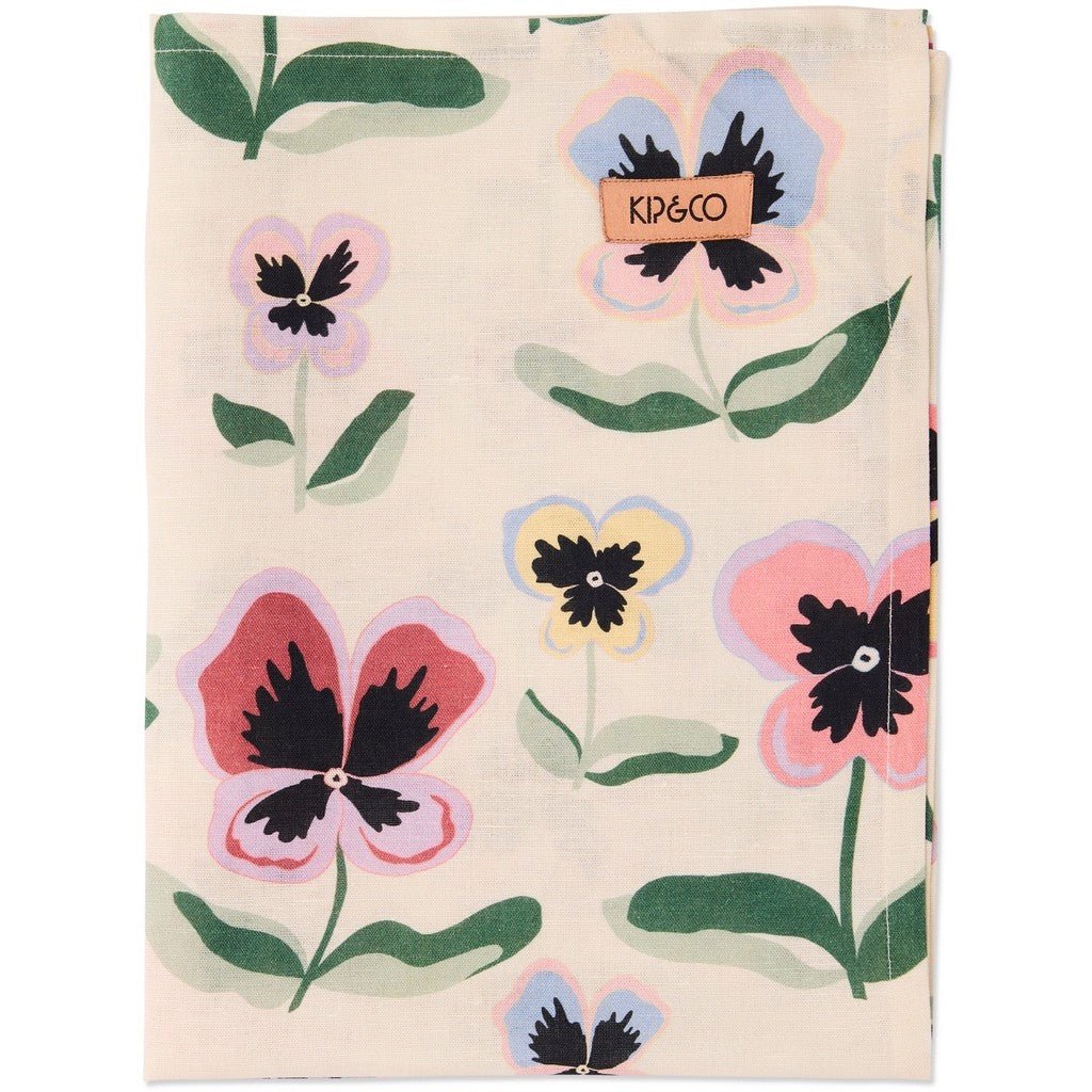 Kip & Co | Pretty Pansy Tea Towel - Cove. Beach Essentials