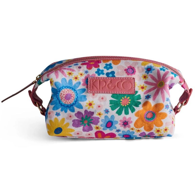 Kip & Co | Rainbow Flowers Toiletry Bag - Cove. Beach Essentials