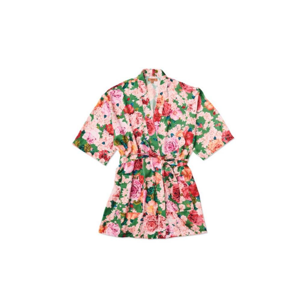 Kip & Co | Rose Garden Satin Robe - Cove. Beach Essentials