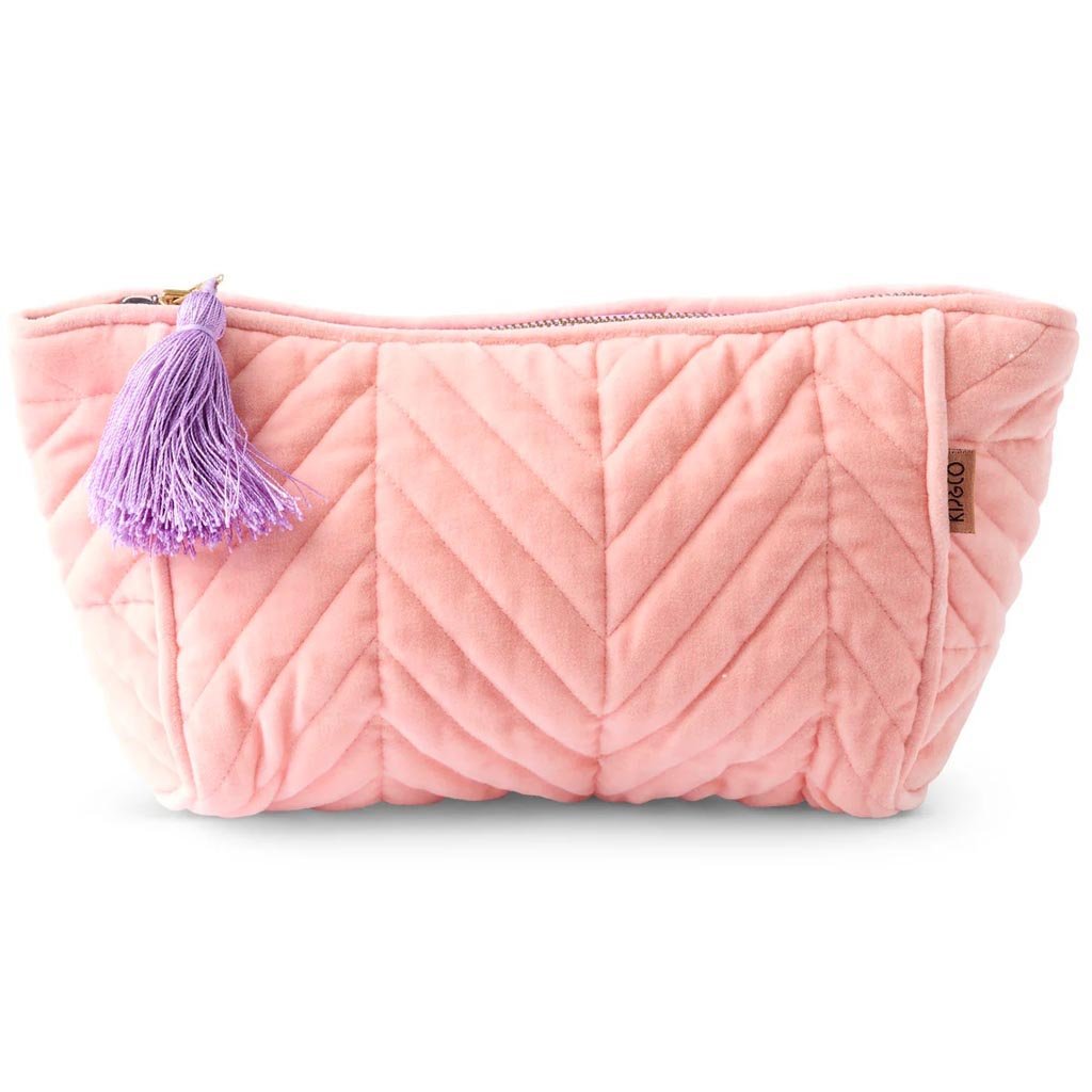 Kip & Co | Sherbet Velvet Toiletry Bag - Cove. Beach Essentials