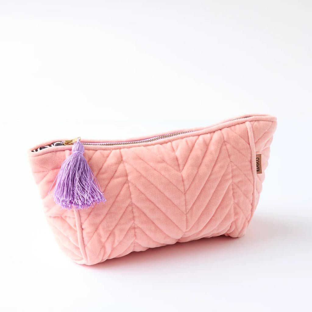 Kip & Co | Sherbet Velvet Toiletry Bag - Cove. Beach Essentials