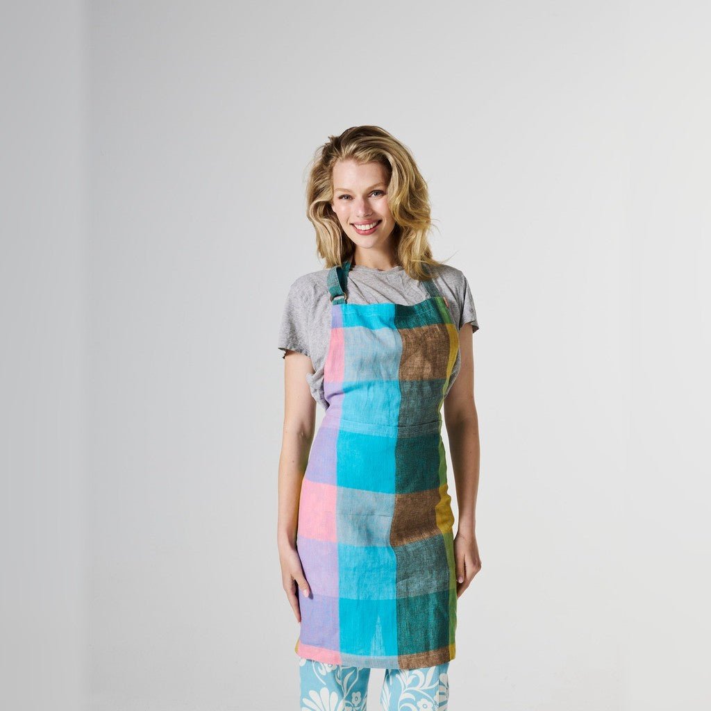 Kip & Co | Sorbet Tartan Apron - Cove. Beach Essentials