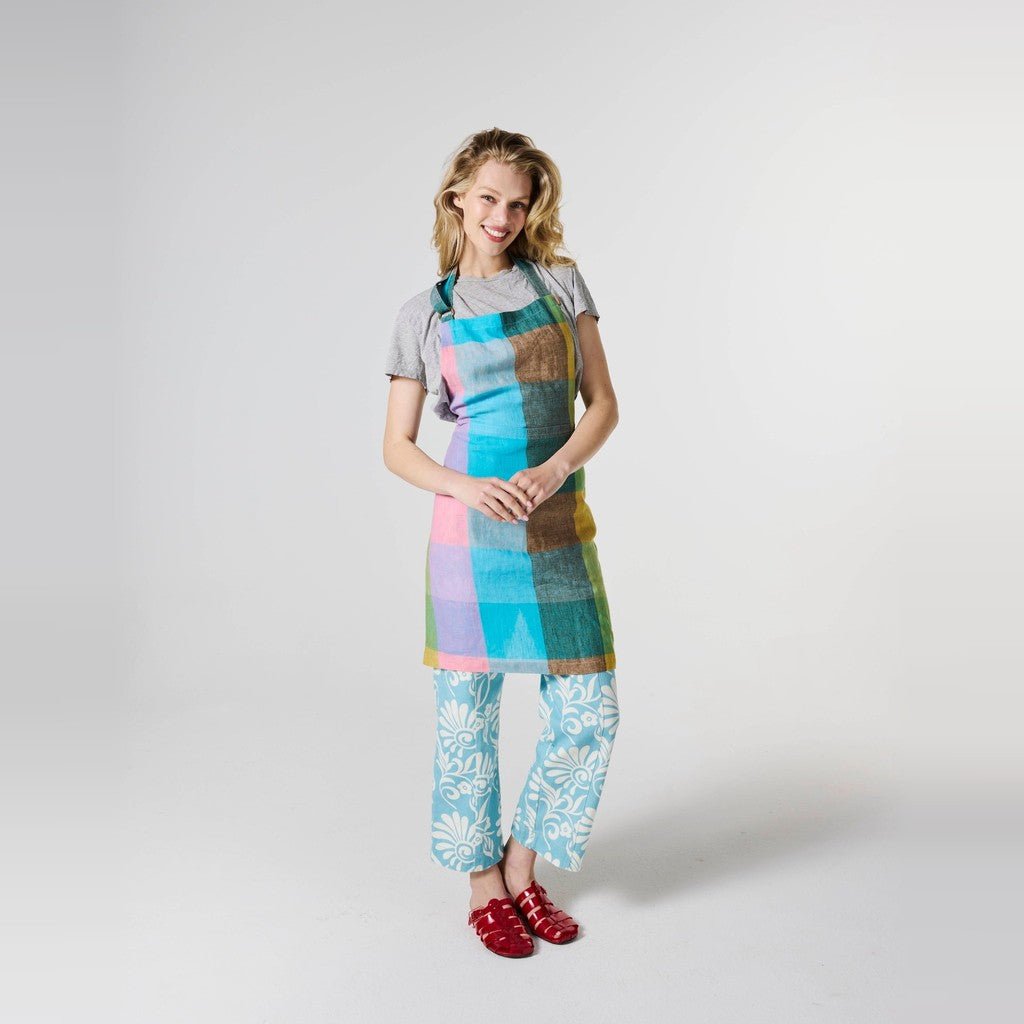 Kip & Co | Sorbet Tartan Apron - Cove. Beach Essentials