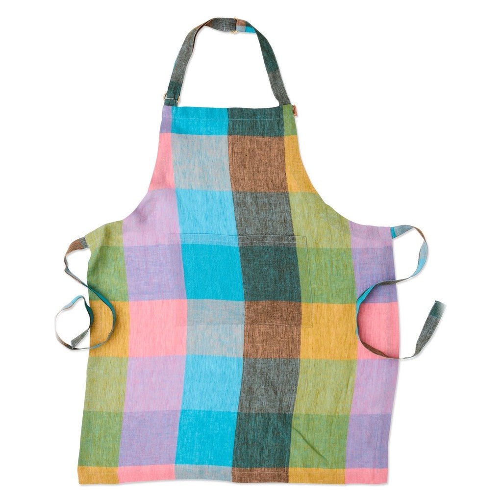 Kip & Co | Sorbet Tartan Apron - Cove. Beach Essentials