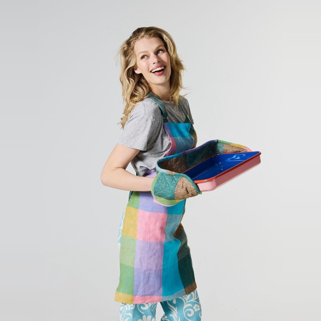 Kip & Co | Sorbet Tartan Double Oven Mitt - Cove. Beach Essentials