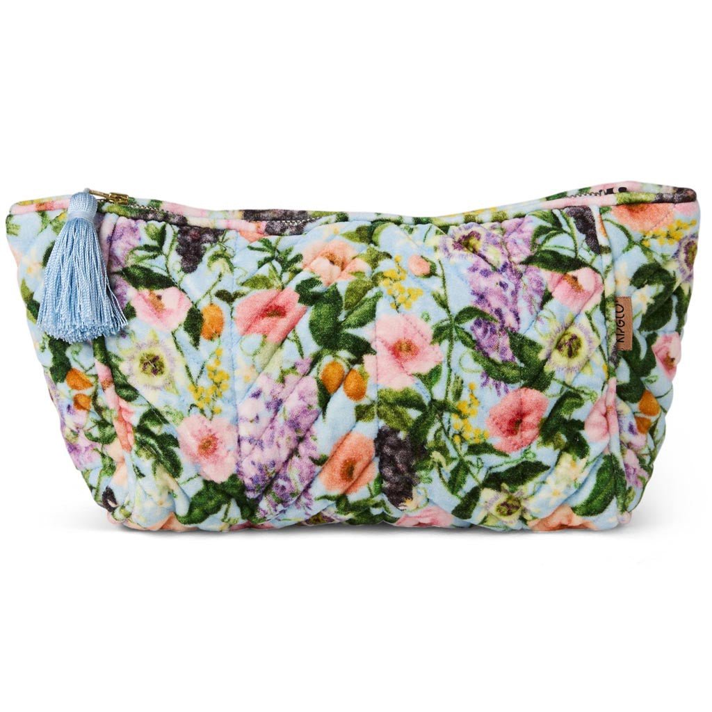 Kip &amp; Co | Spring In The Air Velvet Toiletry Bag - Cove. Beach Essentials