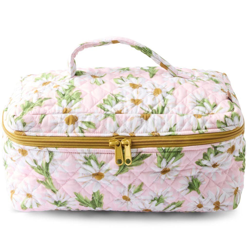Kip & Co | Sweet Daisy Quilted Toiletry Case - Cove. Beach Essentials