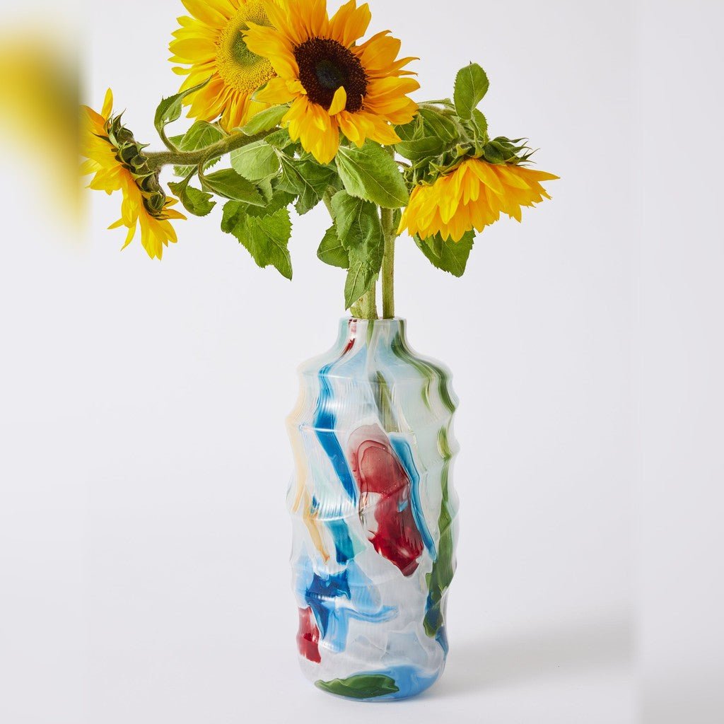 Kip & Co | Swirl Portofino Tall Vase - Cove. Beach Essentials