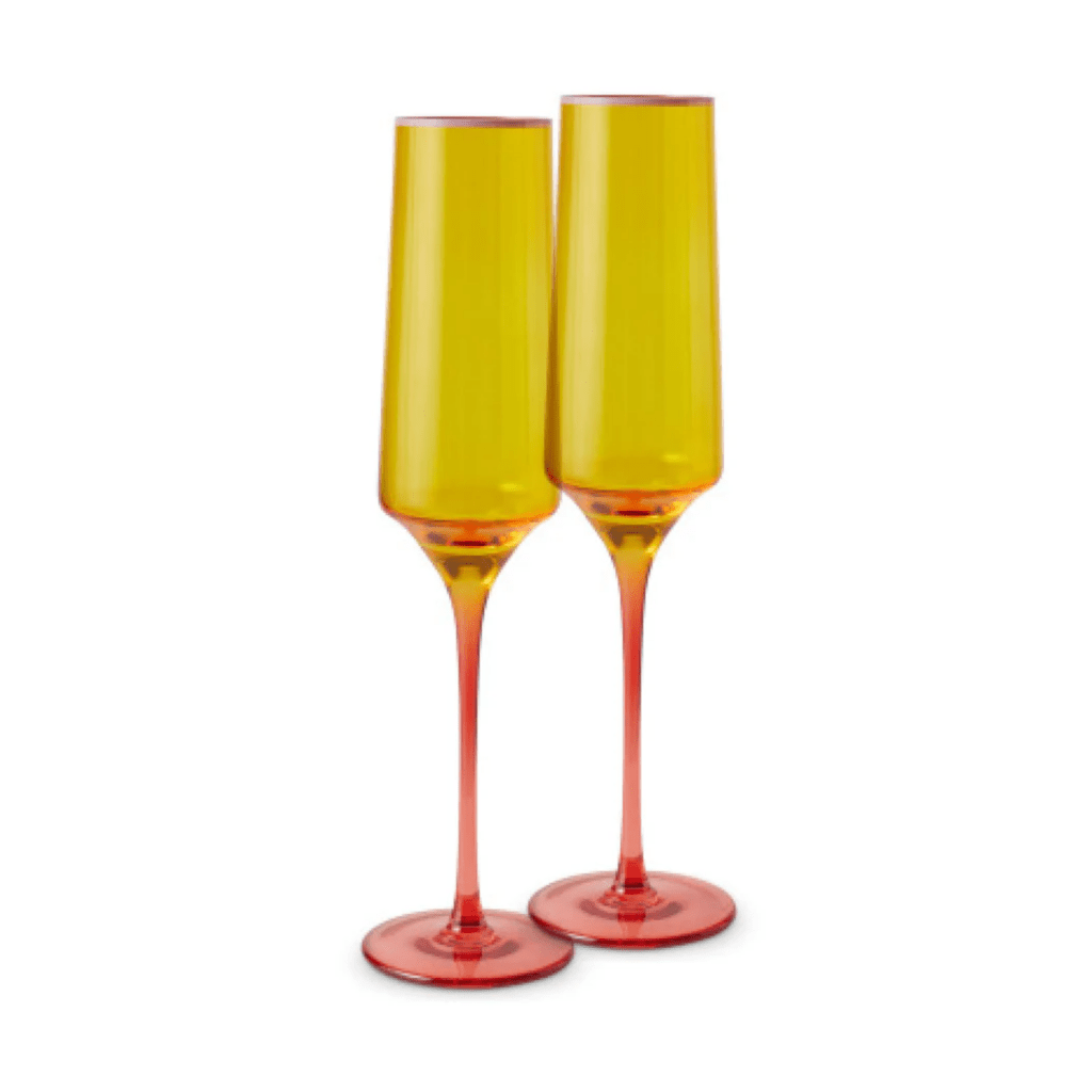 Kip & Co | Tropical Punch Champagne Glass 2P Set - Cove. Beach Essentials