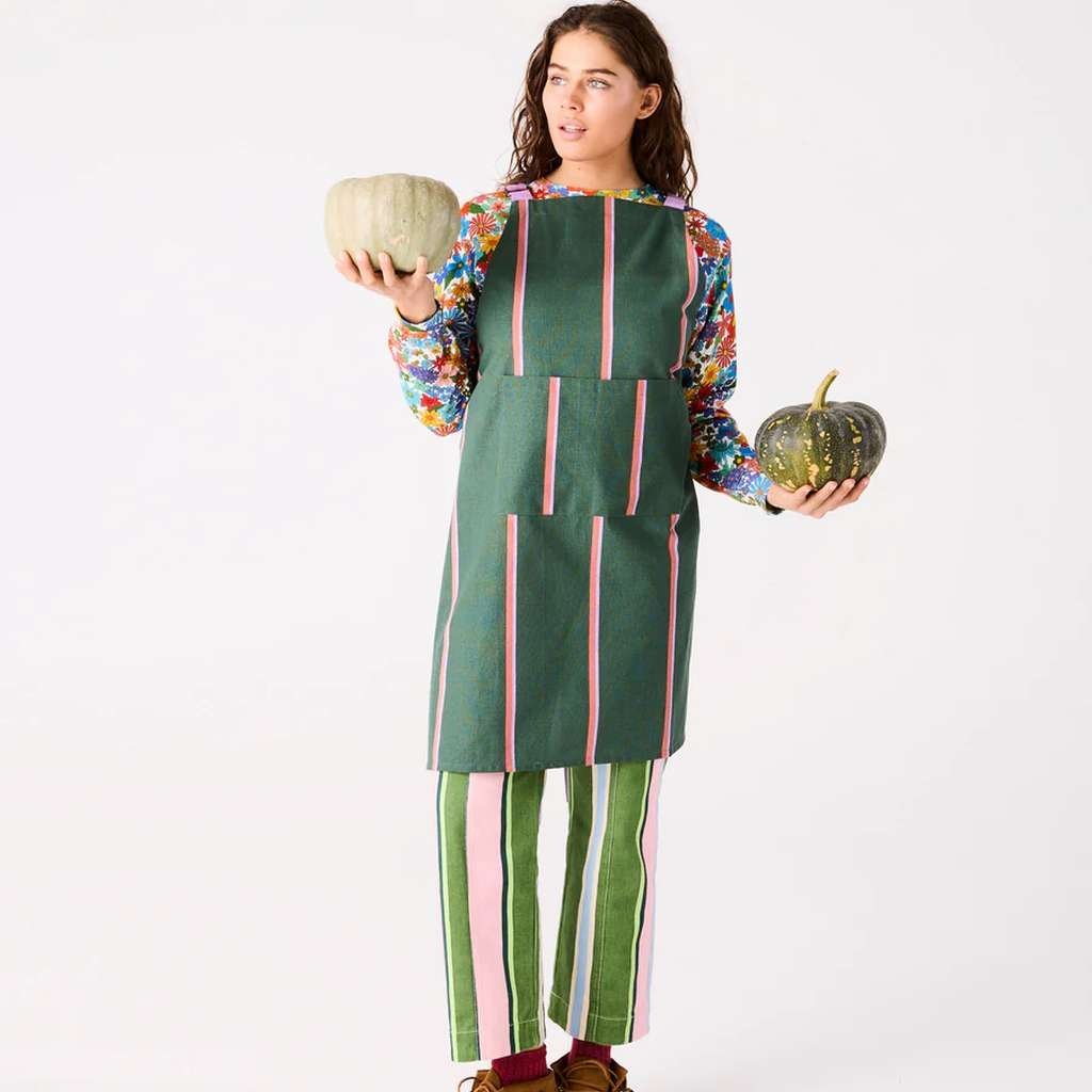 Kip & Co | Wakame Crush Stripe Canvas Apron - Cove. Beach Essentials