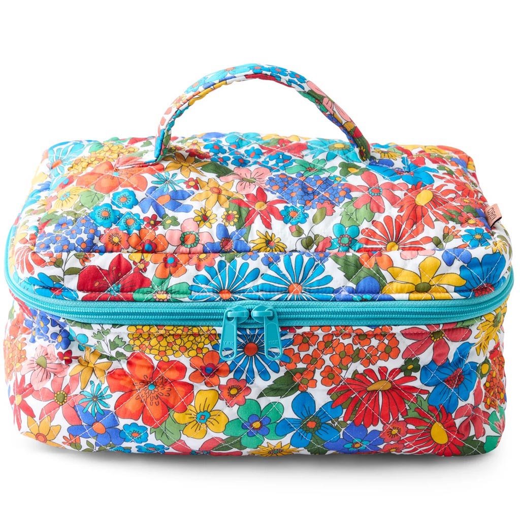 Kip & Co | Winter Fields Quilted Toiletry Case - Cove. Beach Essentials