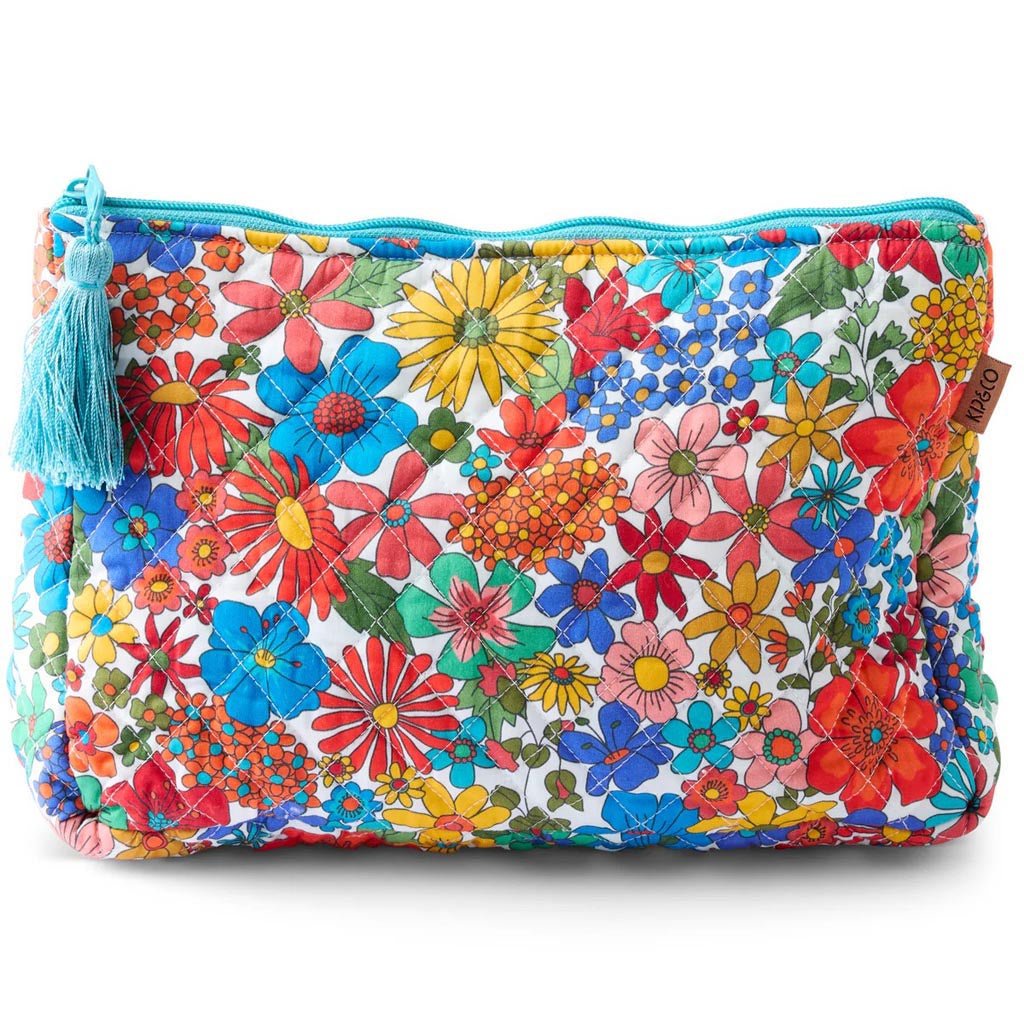Kip &amp; Co | Winter Fields Quilted Toiletry Purse - Cove. Beach Essentials