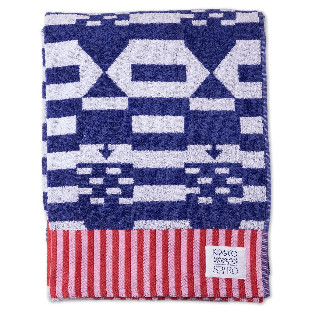 Kip & Co x Anna Spiro Tik Tak Terry Beach Towel folded