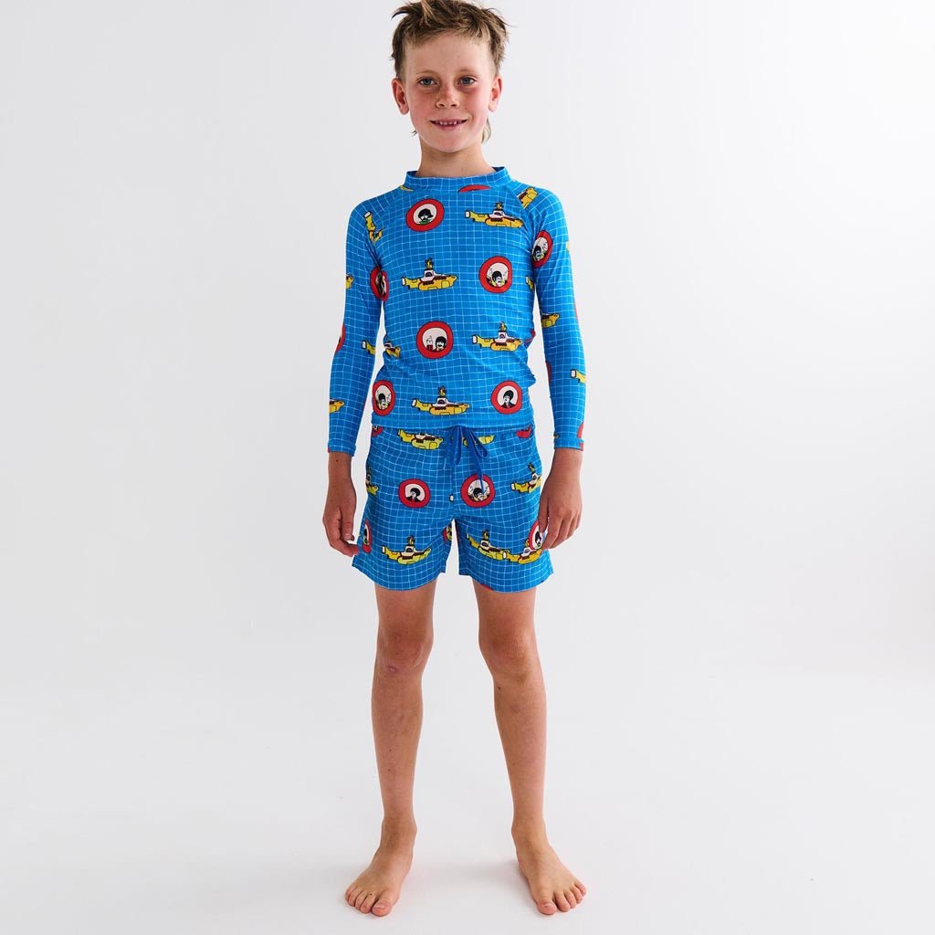Kip & Co x The Beatles Yellow Submarine Boardies - Cove. Beach Essentials