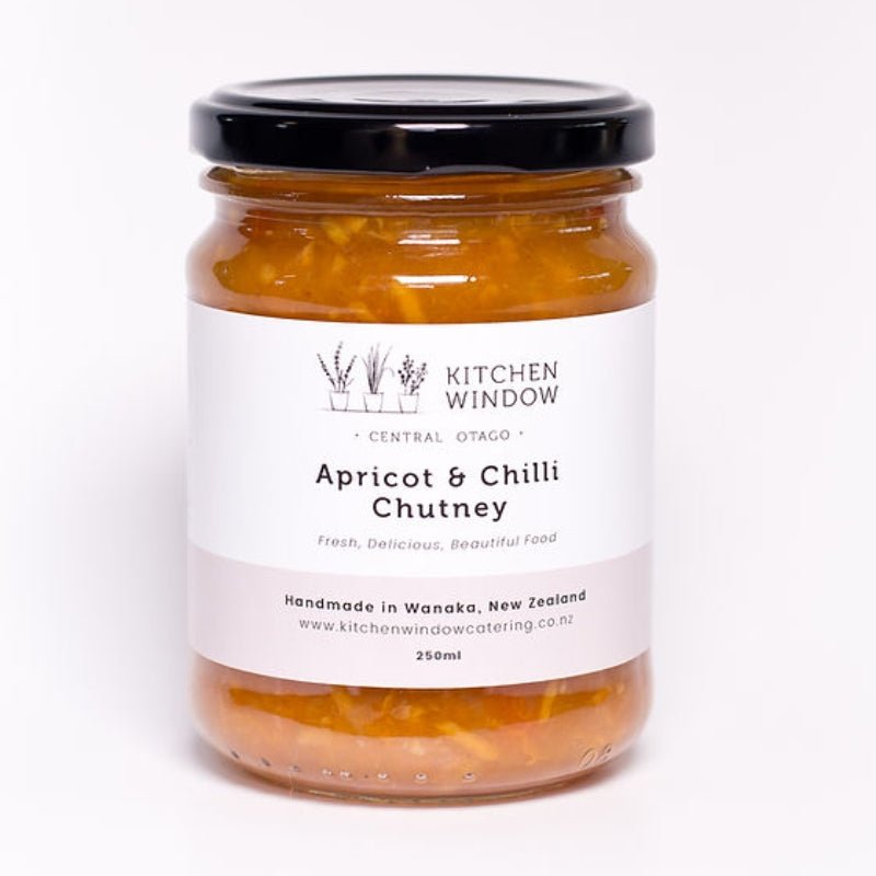Kitchen Window Wanaka | 250ml Apricot &amp; Chilli Chutney (BRONZE medal) - Cove. Beach Essentials