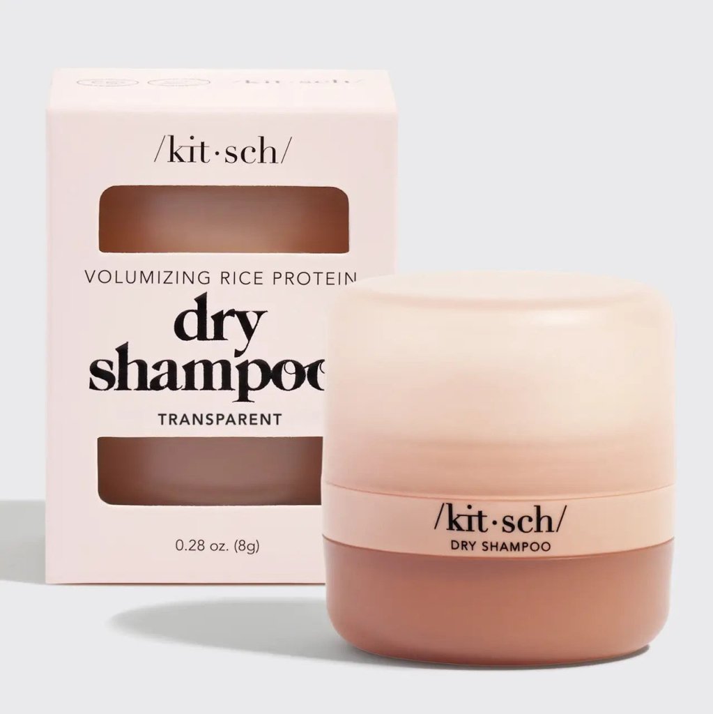 KITSCH | Light Volumising Rice Protein Dry Shampoo with Puff - Cove. Beach Essentials