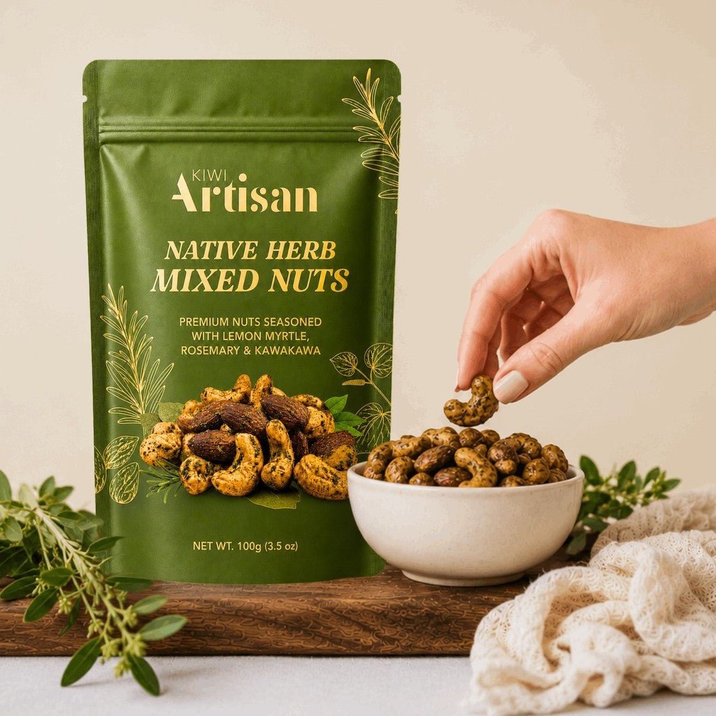 Kiwi Artisan Ltd | Native Herbs Mixed Nuts - Cove. Beach Essentials