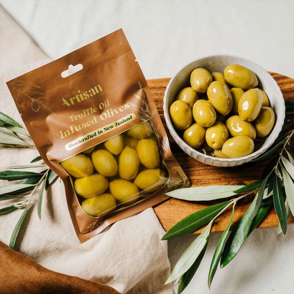 Kiwi Artisan Ltd Truffle Oil Infused Olives - Cove. Beach Essentials