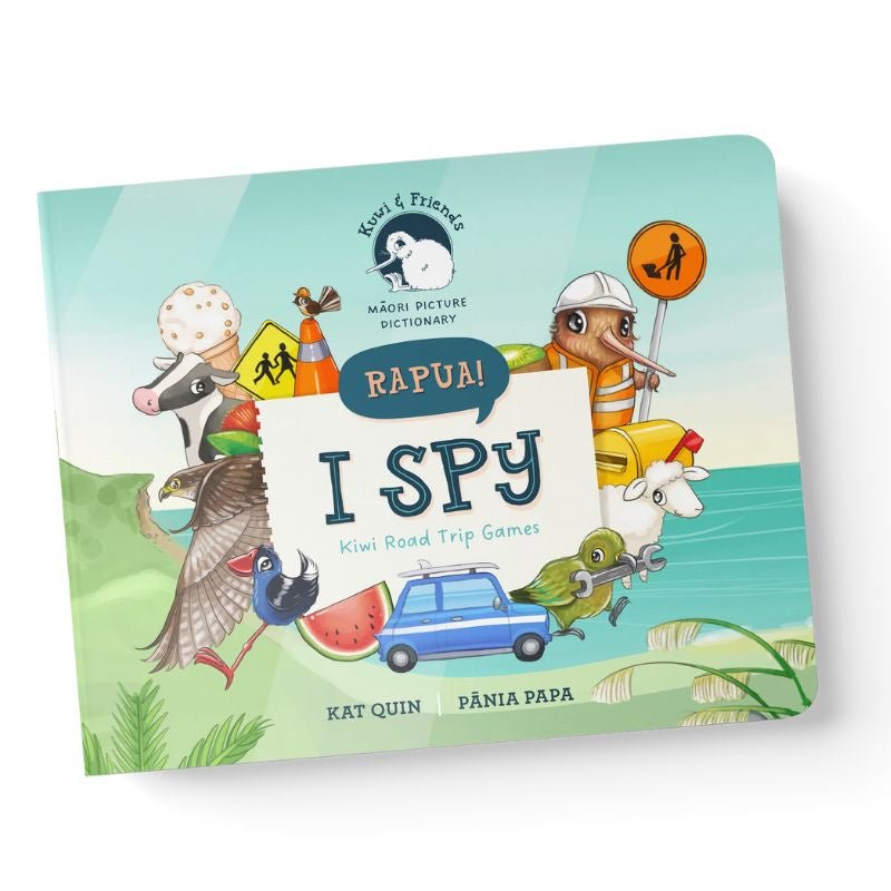 Kuwi & Friends - Rapua! I Spy - Kiwi Road Trip - Cove. Beach Essentials