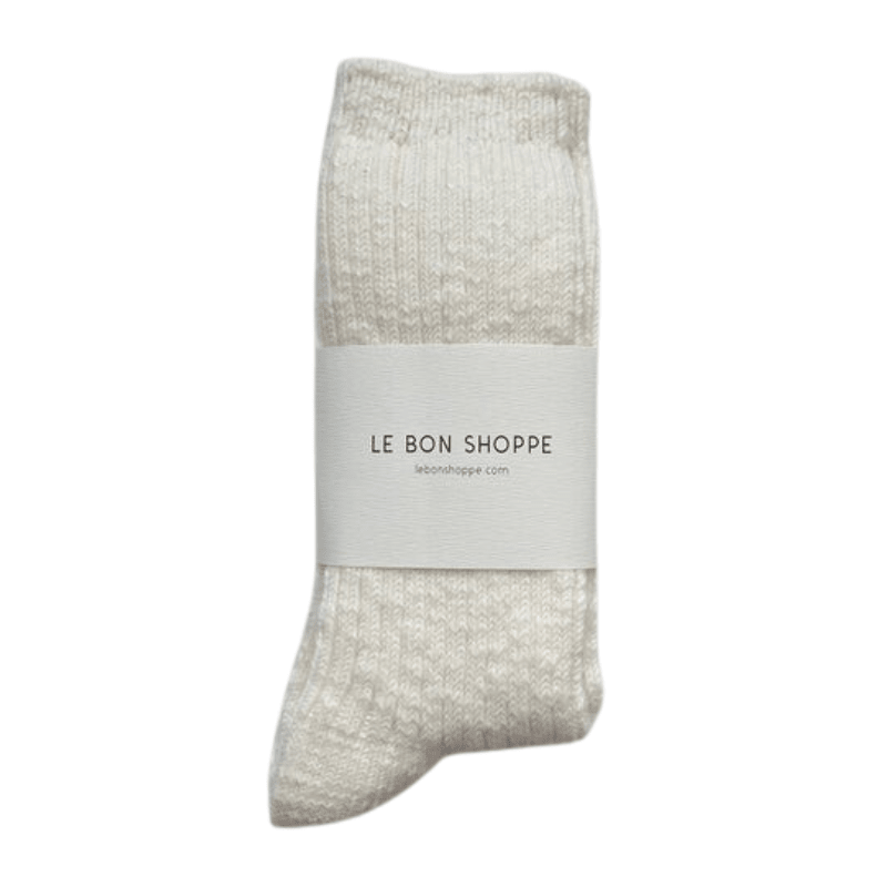 Le Bon Shoppe Cottage Socks White Linen 2 PR - Cove. Beach Essentials