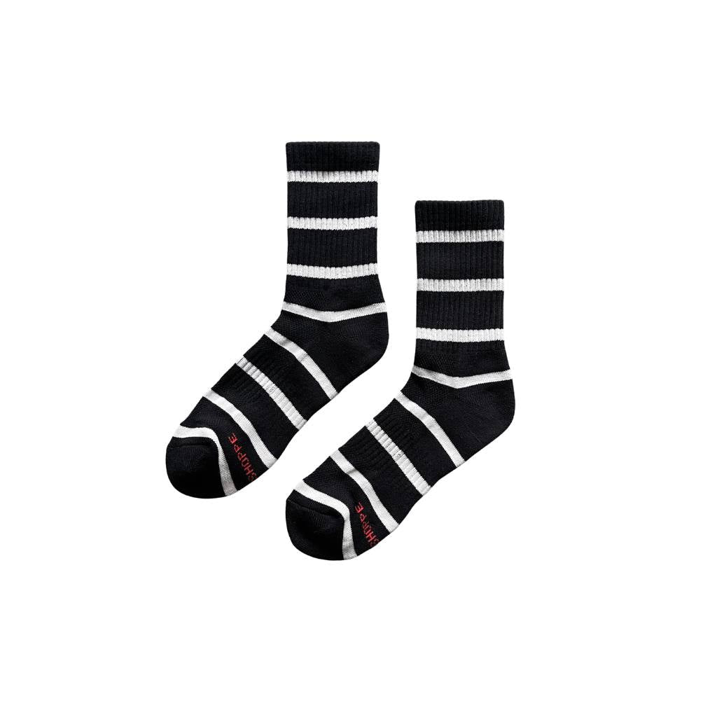 Le Bon Shoppe | Extended Boyfriend Socks - Black Stripe - Cove. Beach Essentials