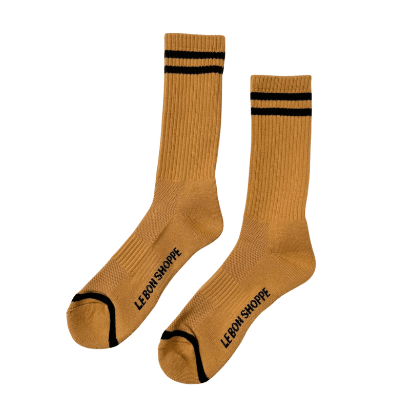Le Bon Shoppe | Extended Boyfriend Socks Men's Size-Biscotti - Cove. Beach Essentials