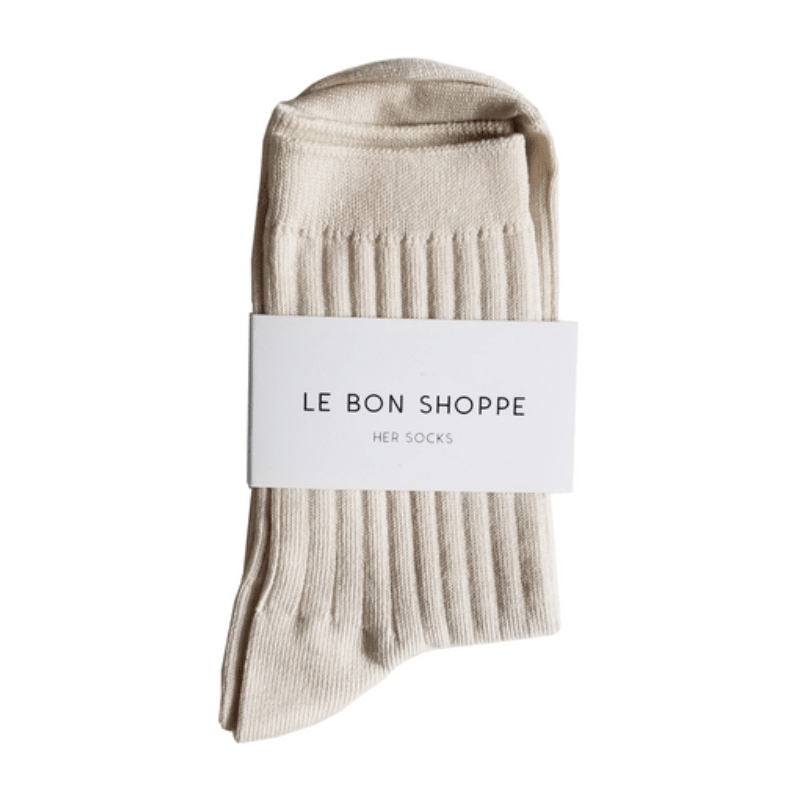 Le Bon Shoppe Her Socks Mc Cotton Porcelain 2PR - Cove. Beach Essentials