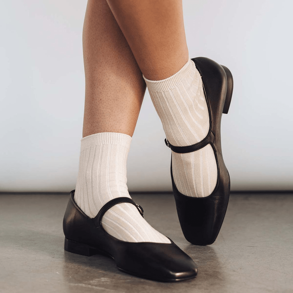 Le Bon Shoppe Her Socks Mc Cotton Porcelain 2PR - Cove. Beach Essentials